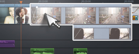Editing-Tools in MAGIX Video Pro X5 Die verschiedenen Mausmodi ermöglichen lückenloses Schneiden mit Mehrfach-Gruppierung, Timestretching in der Timeline u. v. m.