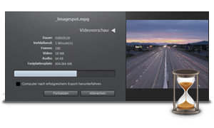 Multifunktionaler Renderdialog Ein neuer Renderdialog, der den Ausgabefortschritt anschaulich visualisiert.
